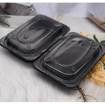 Microwave PP  Plastic Lunch Box Black color Food storage Container